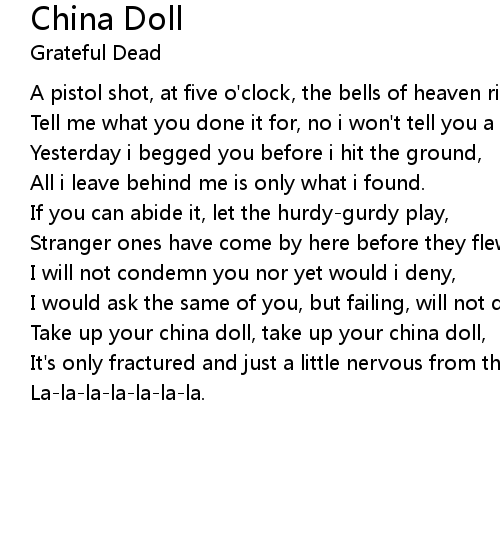 China Doll Lyrics