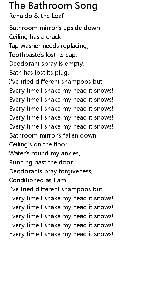 The Bathroom Song Lyrics - Follow Lyrics