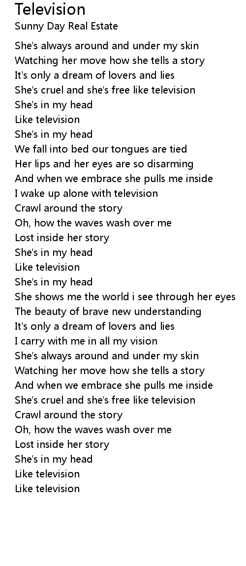 Television Lyrics Follow Lyrics