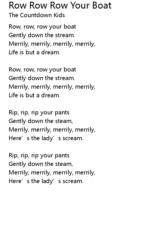 Row Row Row Your Boat Lyrics Follow Lyrics