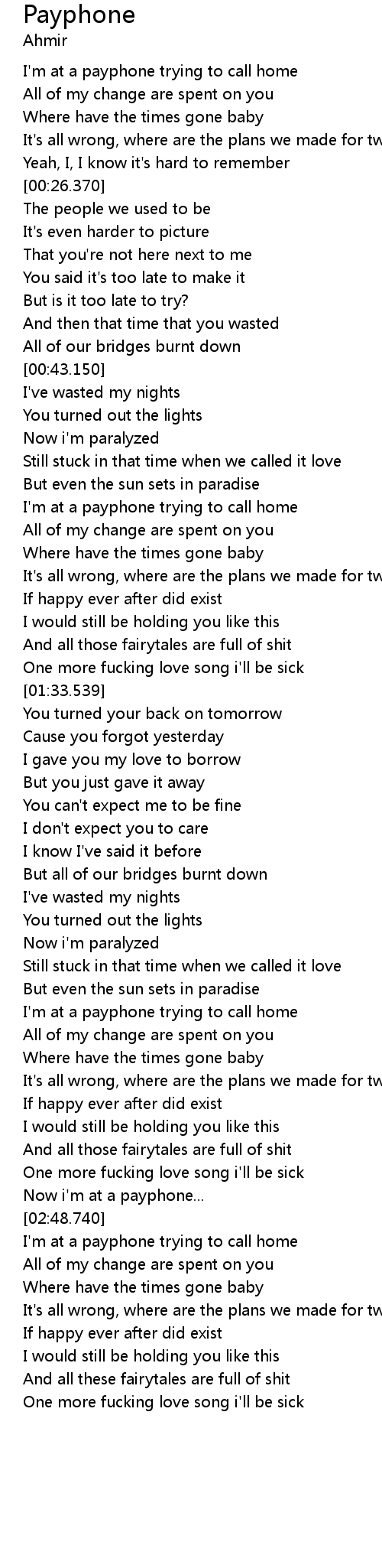 Did if exist lyrics after happy ever I Know