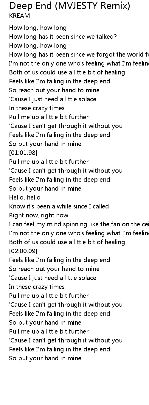 Deep End Mvjesty Remix Lyrics Follow Lyrics