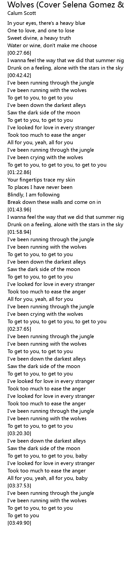 Wolves Cover Selena Gomez Mashmello Lyrics Follow Lyrics