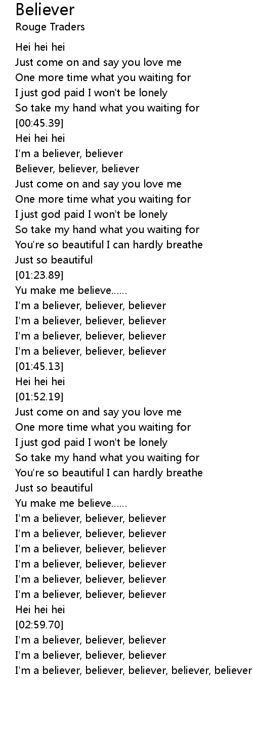 Believer lyrics
