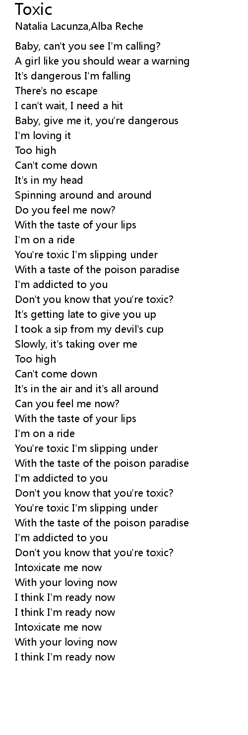 tradução da musica toxic