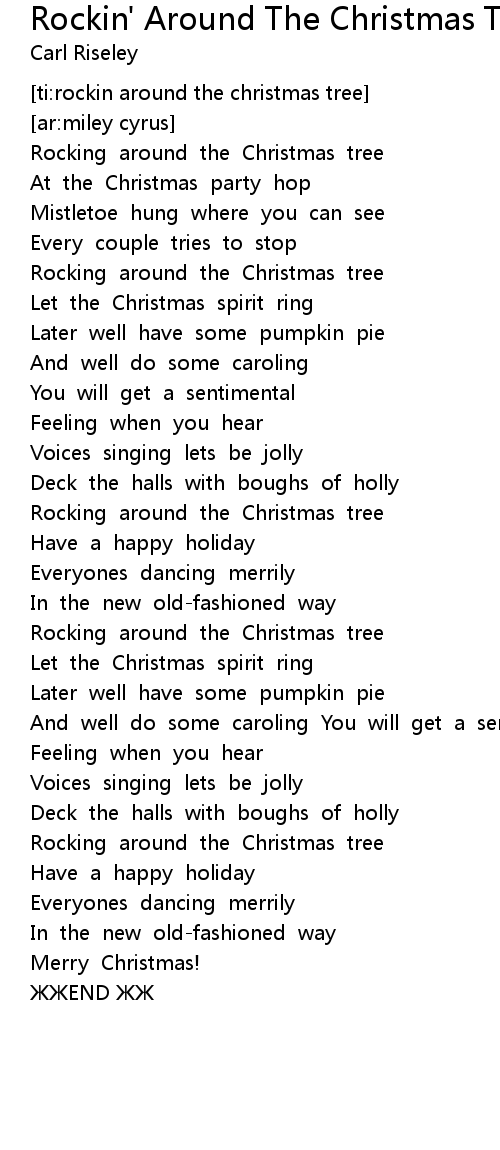 Christmas tree lyrics