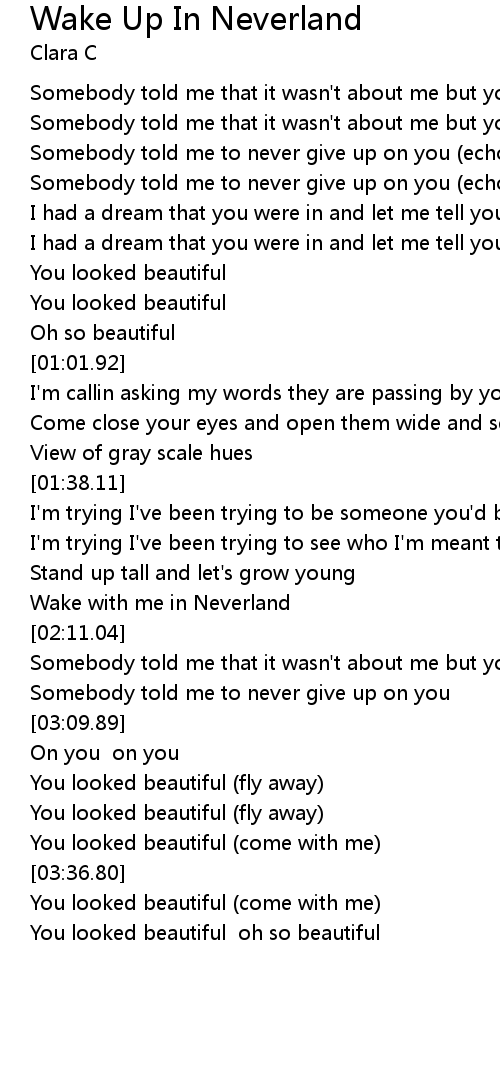 Wake Up In Neverland Lyrics Follow Lyrics