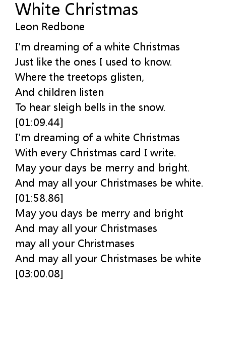 White Christmas Lyrics Follow Lyrics