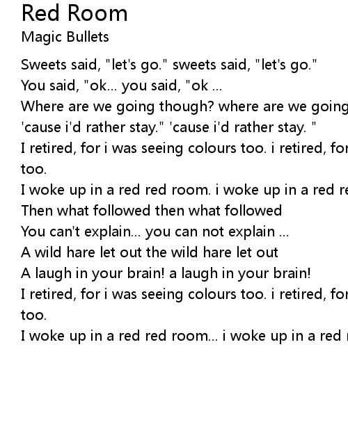 Red Room Lyrics Follow Lyrics