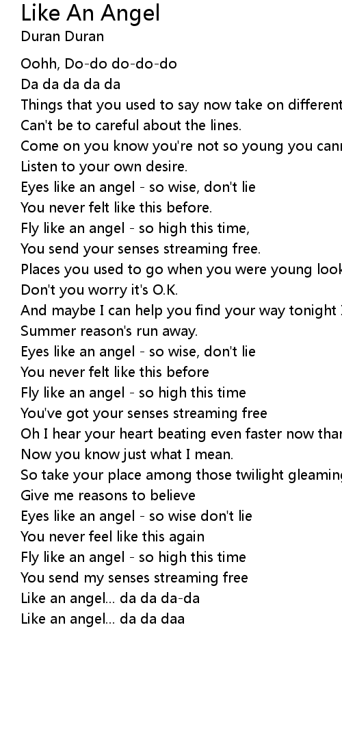Like An Angel Lyrics Follow Lyrics