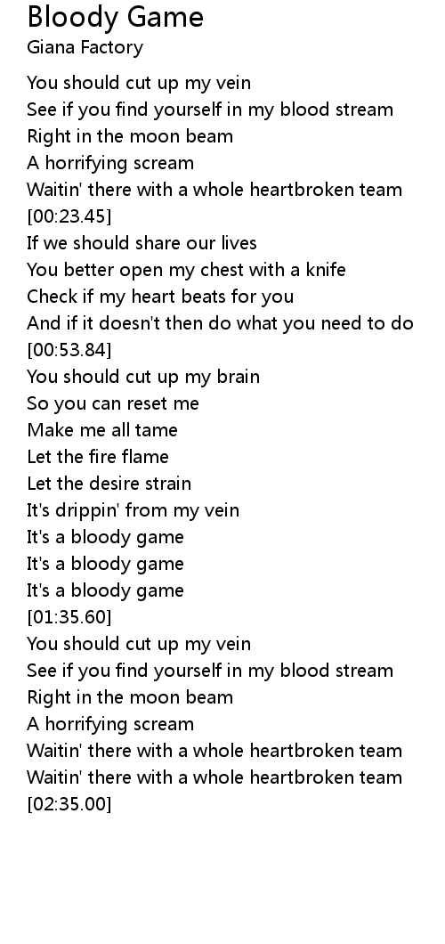 Bloody Game Lyrics