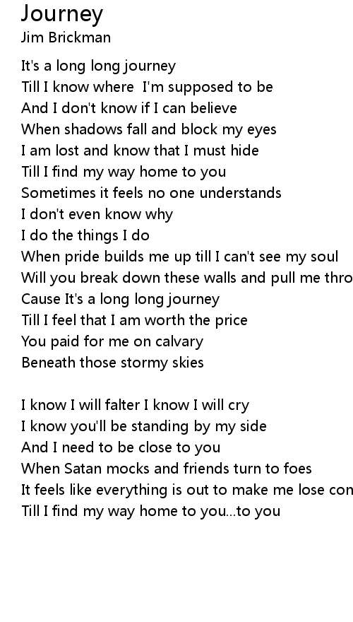 journey lyrics lyrics