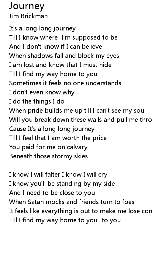 Journey Lyrics Follow Lyrics