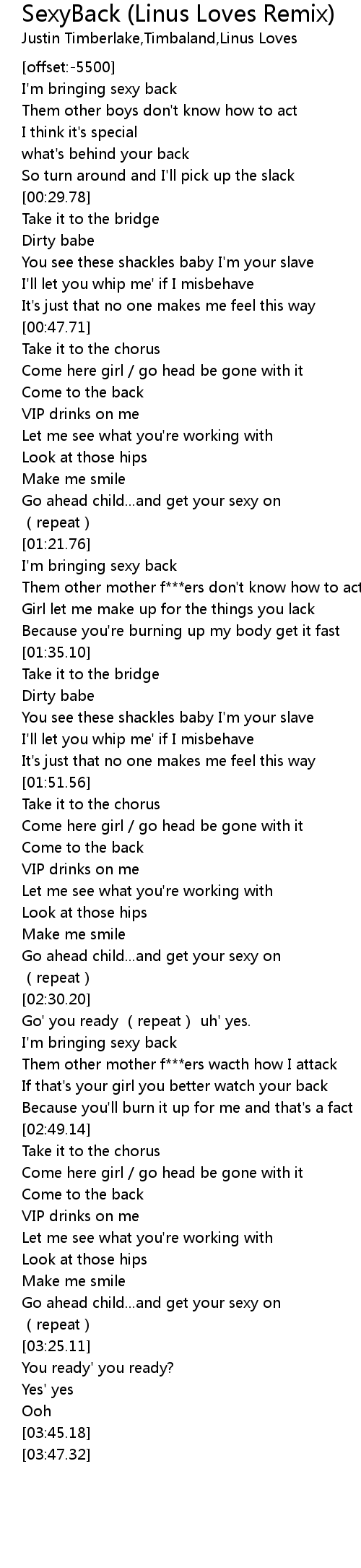 Sexy Back Dirty Lyrics Courteney Cox Cleavage