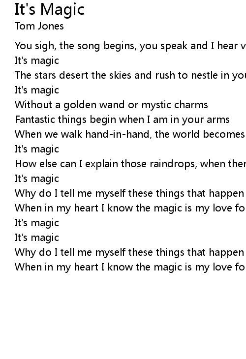 It's Magic Lyrics Follow Lyrics