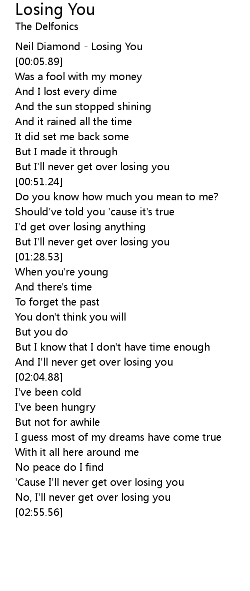 Losing You Lyrics Follow Lyrics