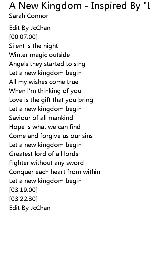 A New Kingdom Inspired By Leise Rieselt Der Schnee Lyrics Follow Lyrics