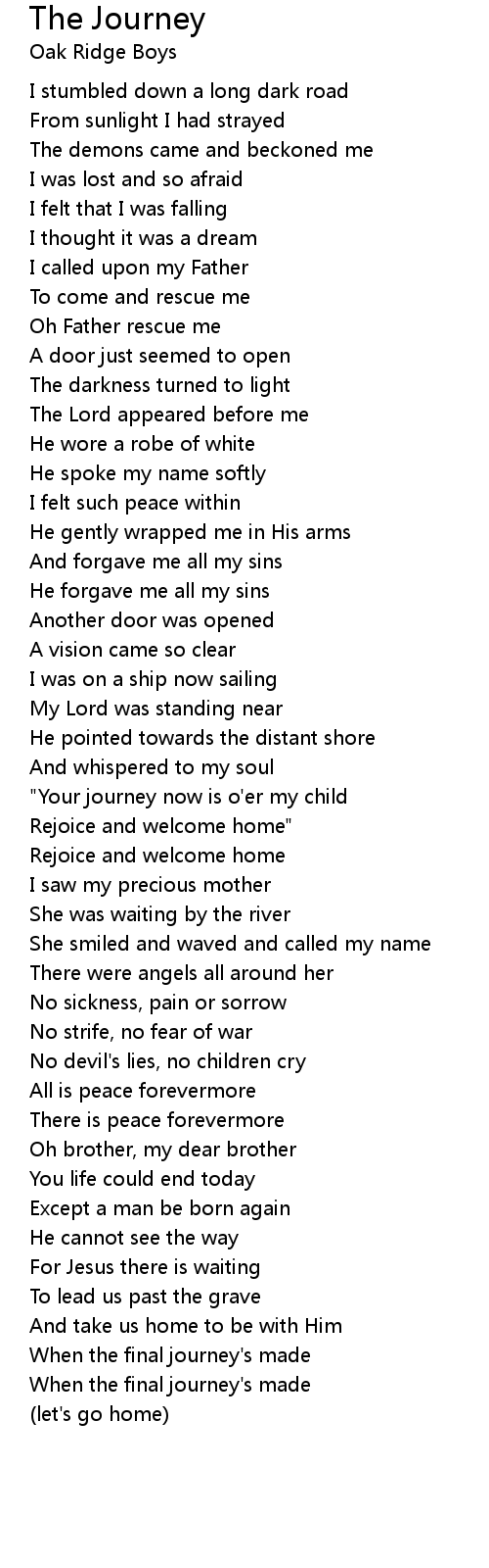 The Journey Lyrics Follow Lyrics