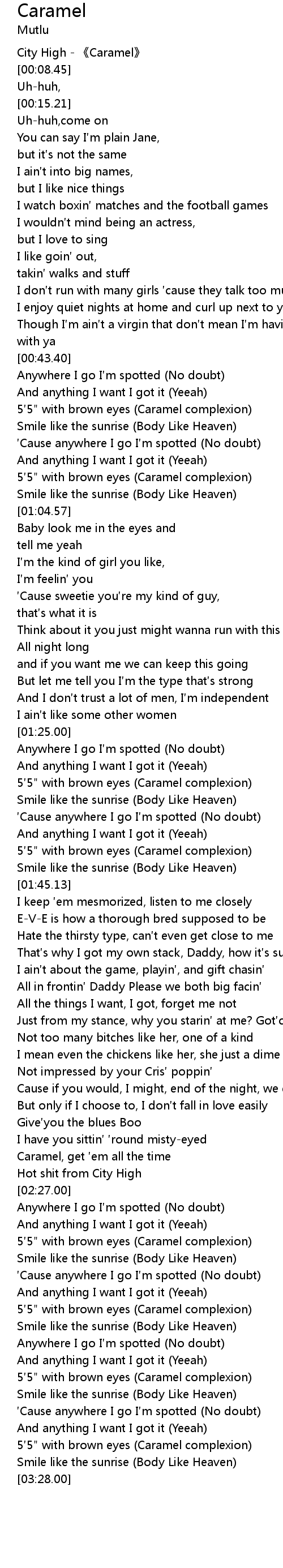 Caramel Lyrics Follow Lyrics