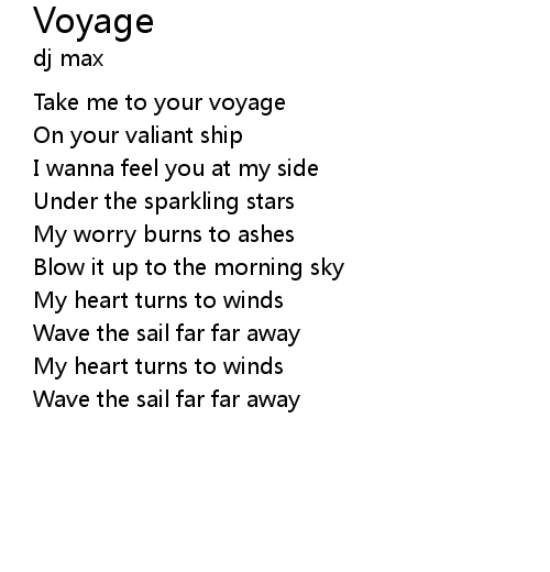 Voyage Lyrics Follow Lyrics