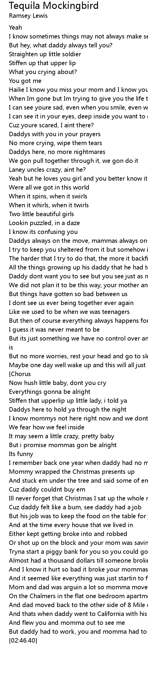 Tequila Mockingbird Lyrics Follow Lyrics