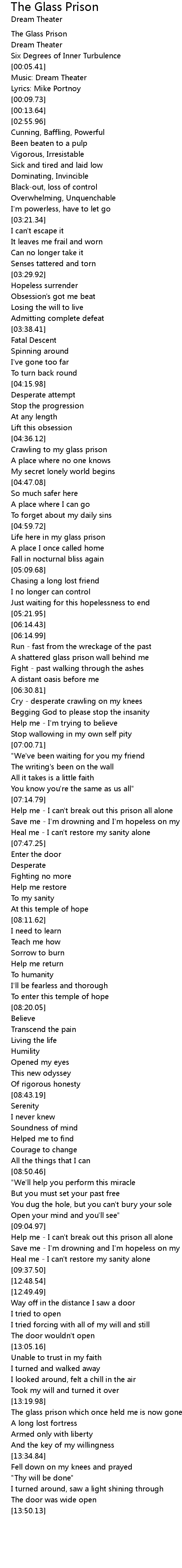 The Glass Prison Lyrics Follow Lyrics the glass prison lyrics follow lyrics