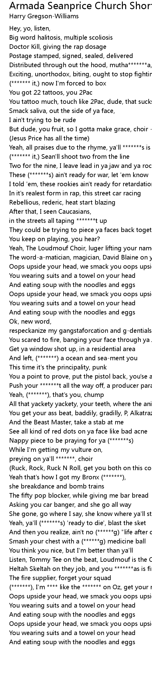 Armada Seanprice Church Short Lyrics Follow Lyrics follow lyrics