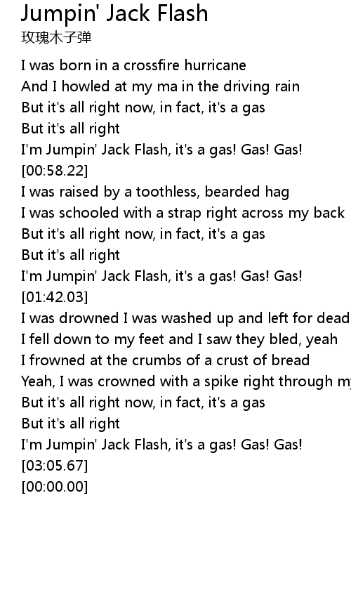 Jumpin' Jack Flash Lyrics Follow Lyrics