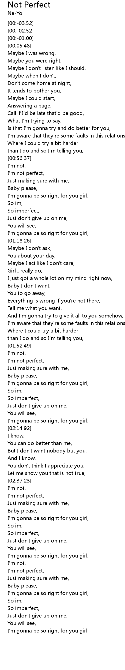 Perfect lyrics