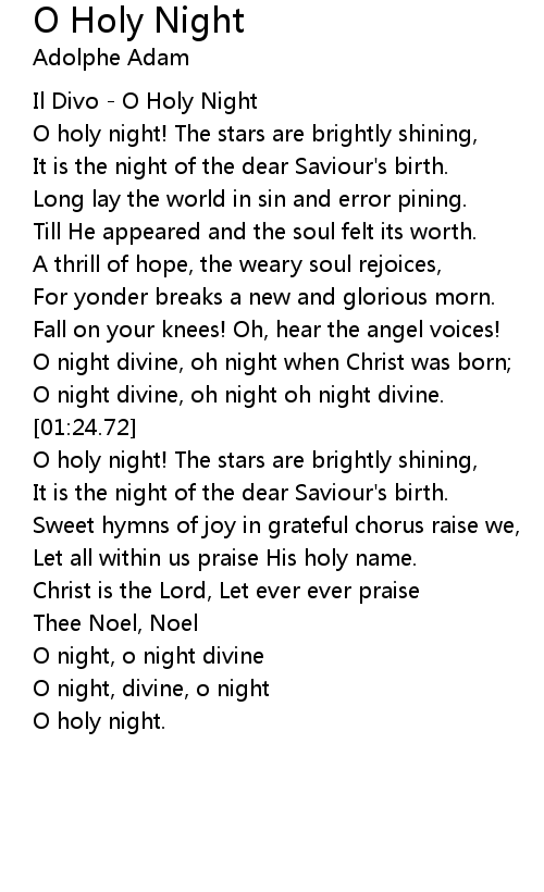 Adolphe Adam – O Holy Night Lyrics