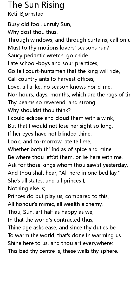 The Sun Rising Lyrics Follow Lyrics