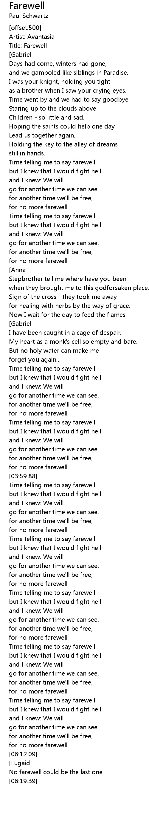 Farewell Lyrics Follow Lyrics farewell lyrics follow lyrics