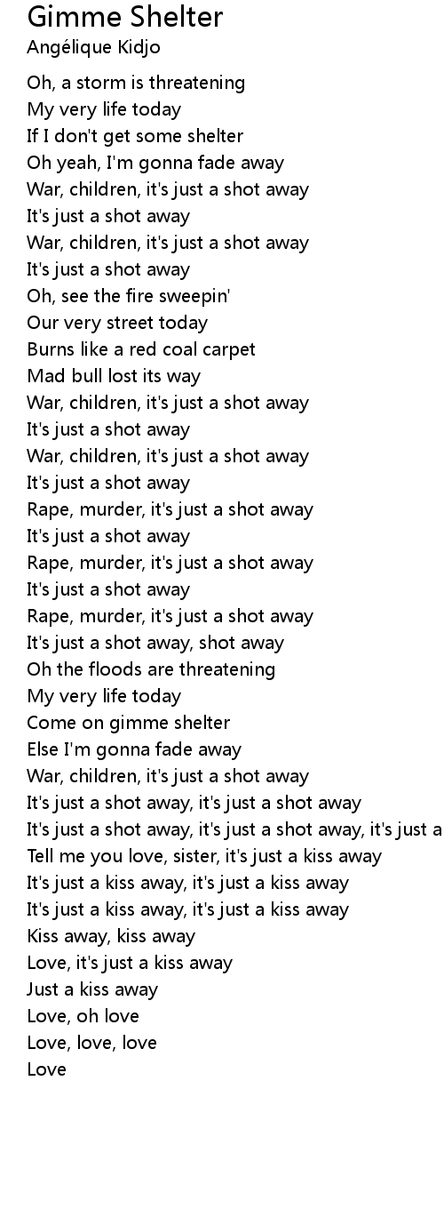 Gimme Shelter Lyrics - Follow Lyrics