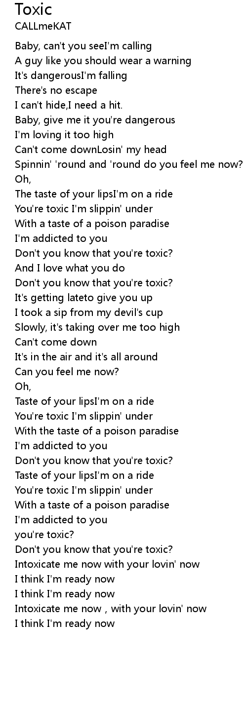 All my friends are toxic lyrics