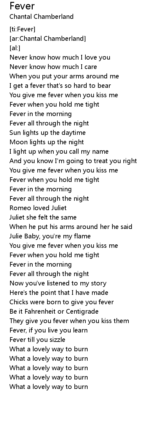 Fever lyrics