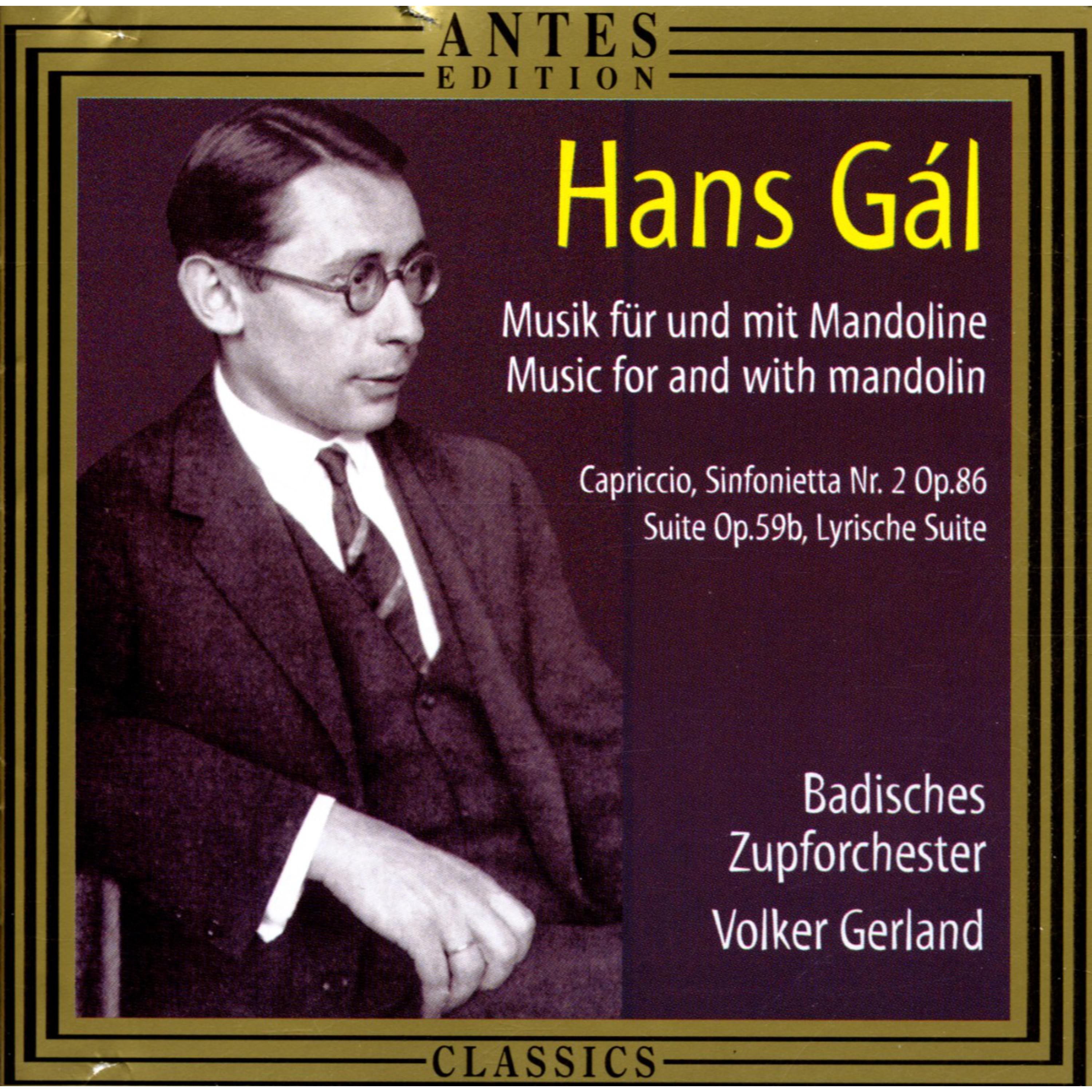 Hans Ga l: Musik fuer und mit Mandoline