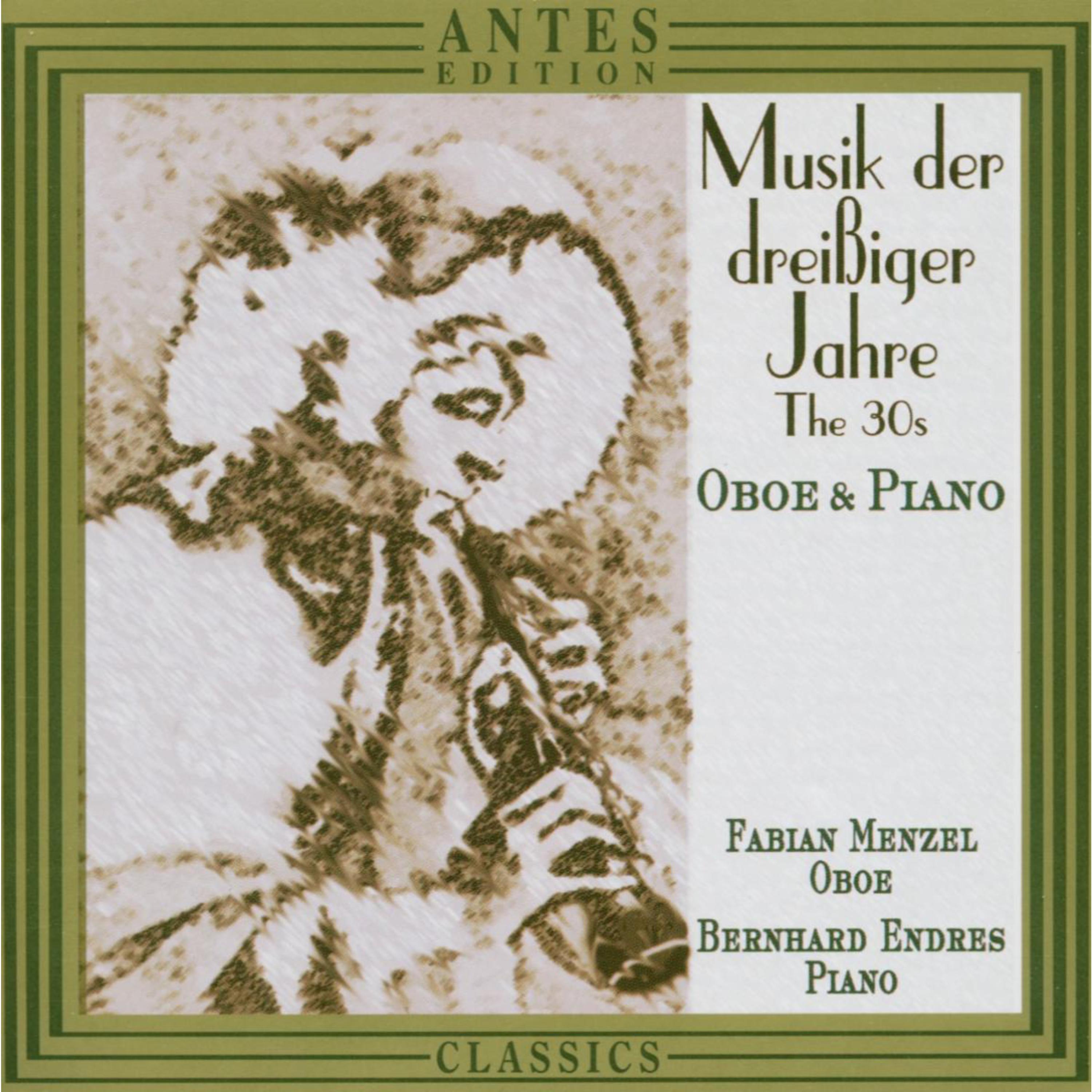 Walter Piston: Suite fuer Oboe und Klavier, I Prelude