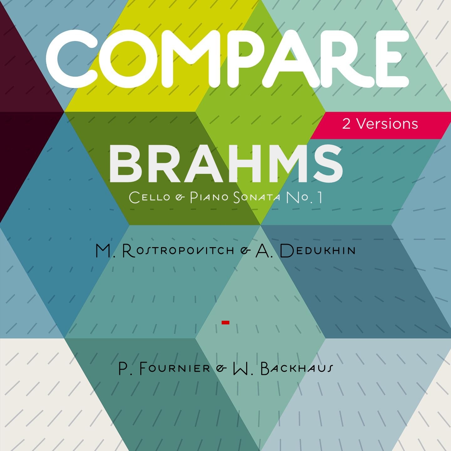 Brahms: Cello & Piano Sonata No. 1, Mtislav Rostropovitch and Alexander Dedukhin vs. Pierre Fournier and Wilhelm Backhaus