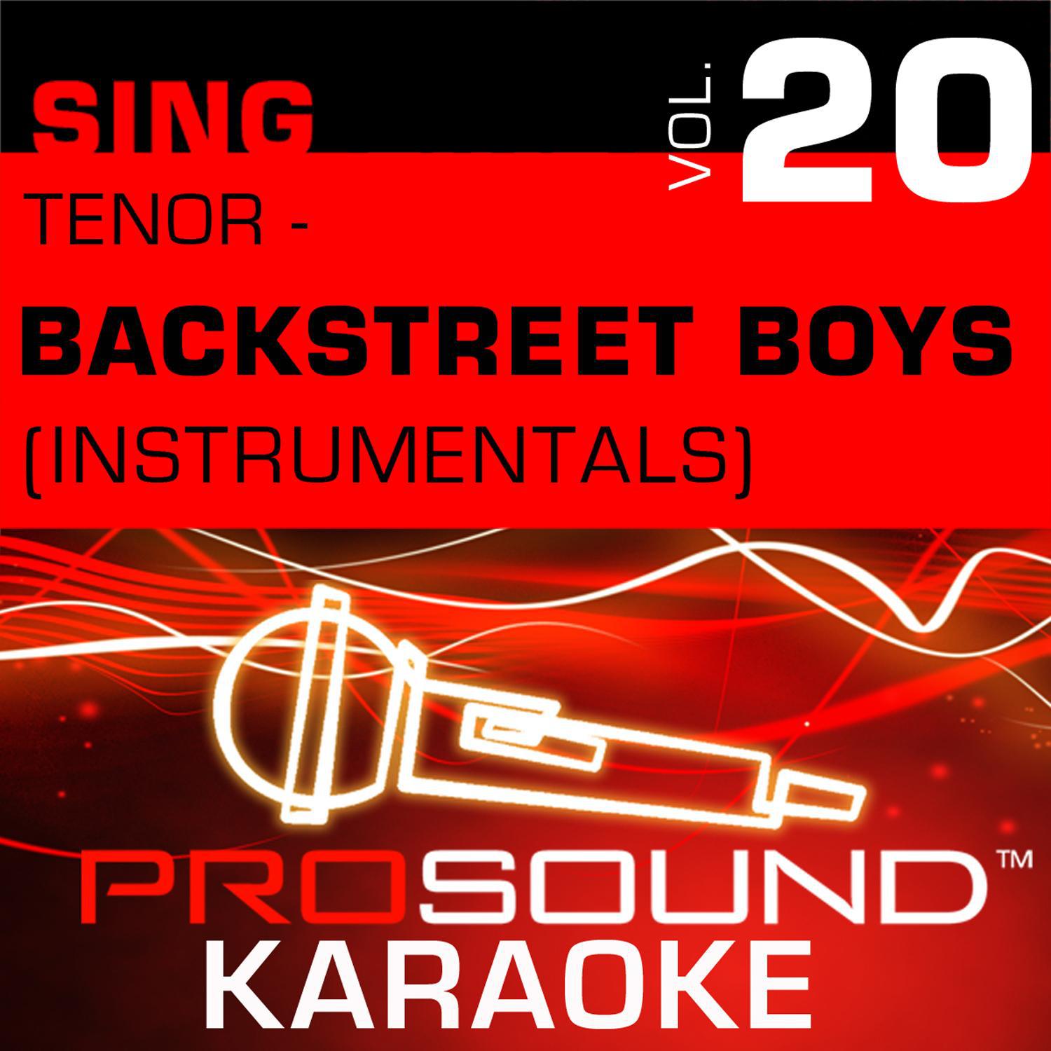 Sing Tenor - Backstreet Boys Vol. 20 (Karaoke Performance Tracks)