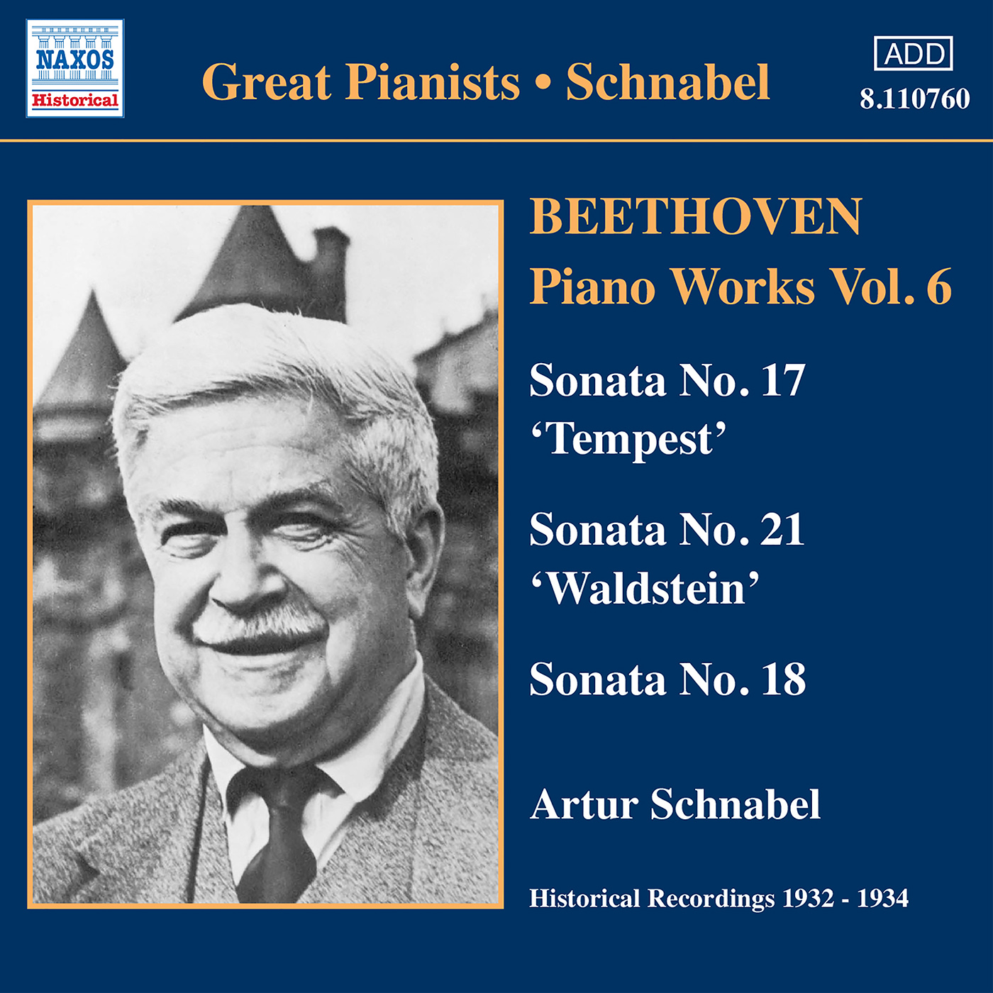BEETHOVEN: Piano Sonatas Nos. 17, 18 and 21 (Schnabel) (1932, 1934)