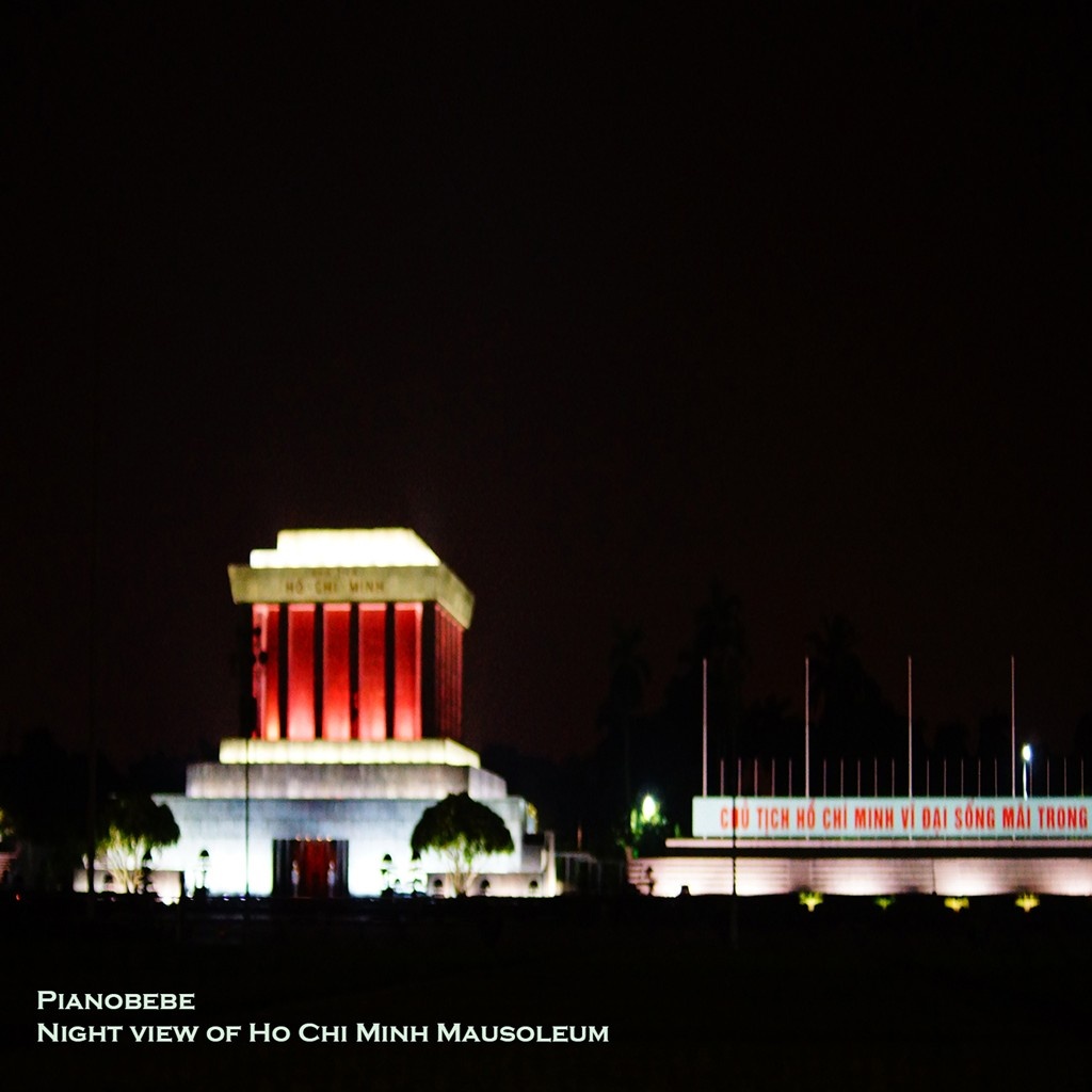 Night View Of Ho Chi Minh Mausoleum