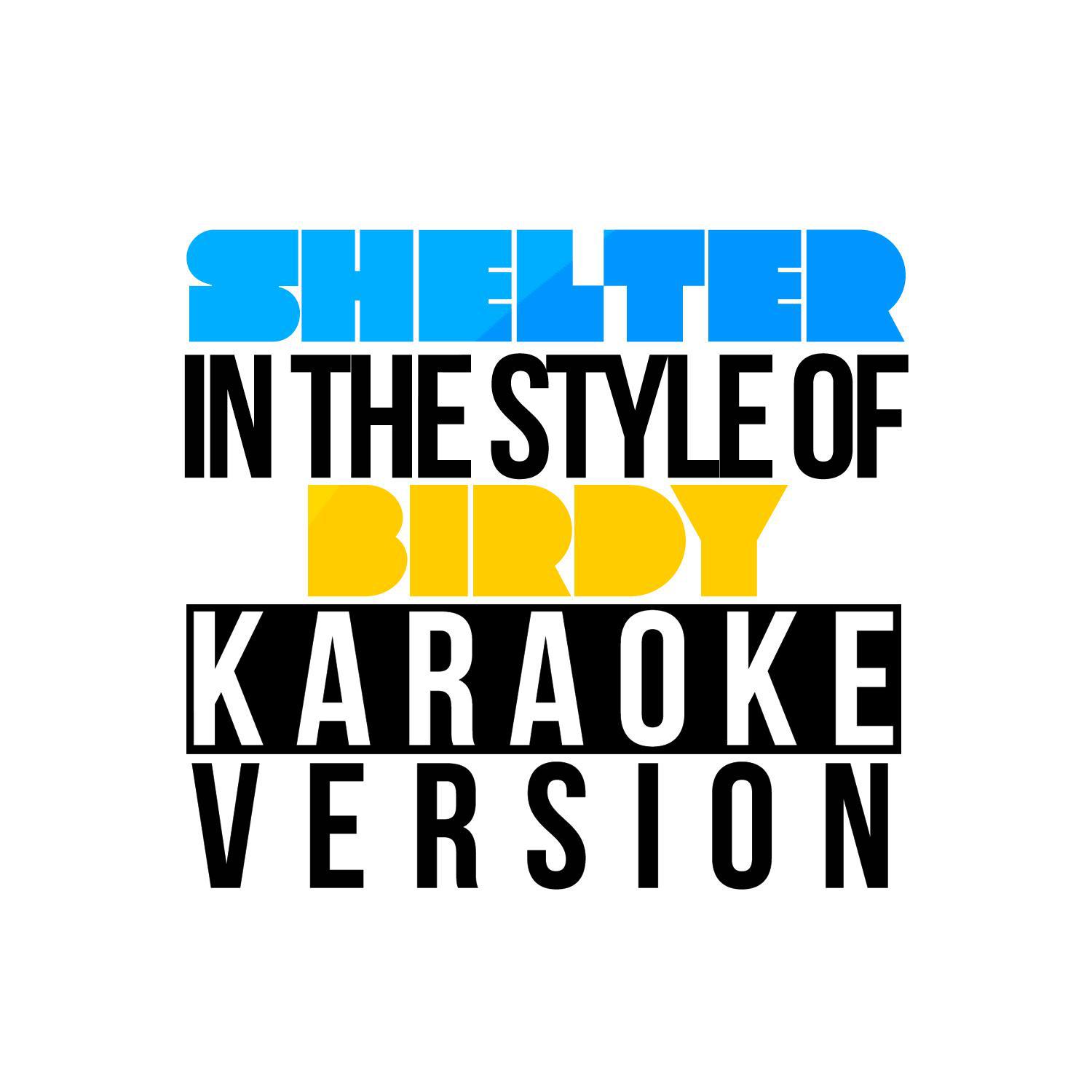Shelter (In the Style of Birdy) [Karaoke Version]