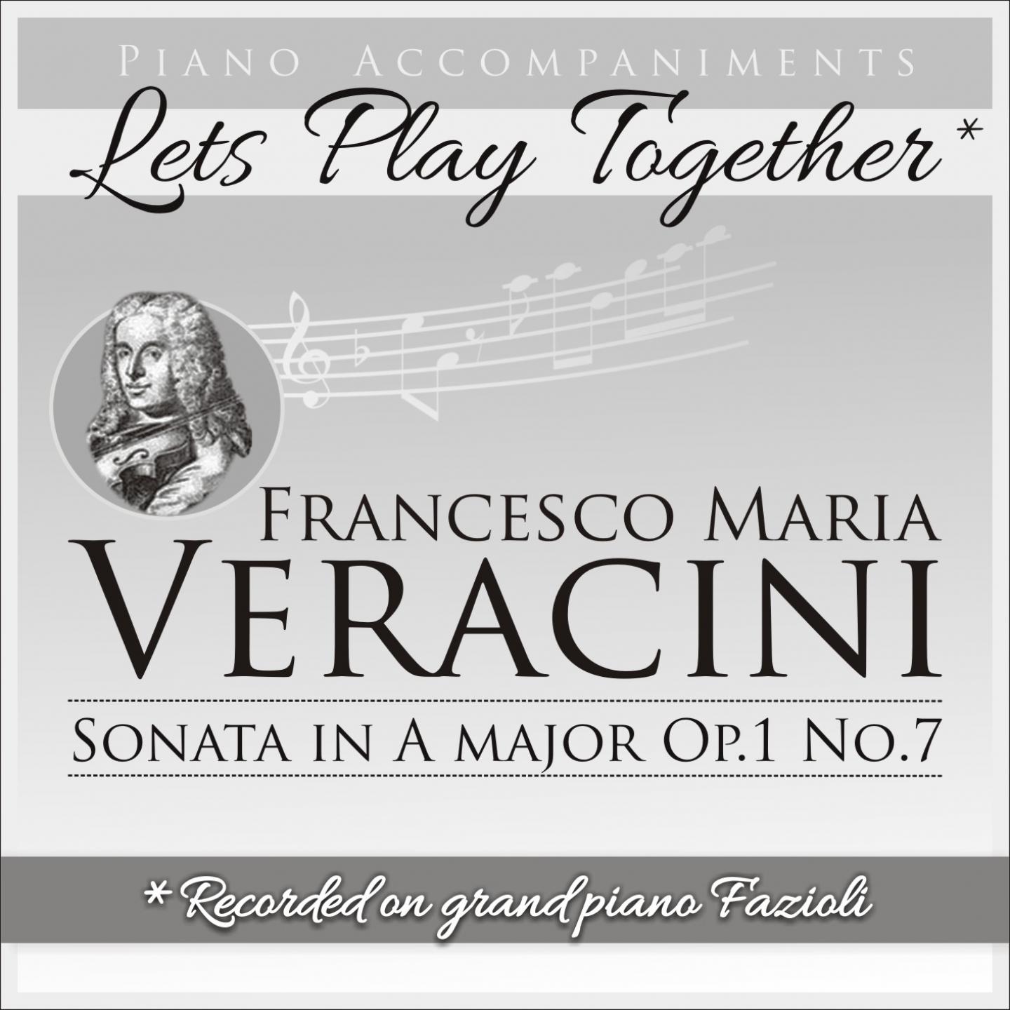 12 Violin Sonatas, Op. 1, No. 7 in A Major: I. Cantabile (Piano Accompaniment)
