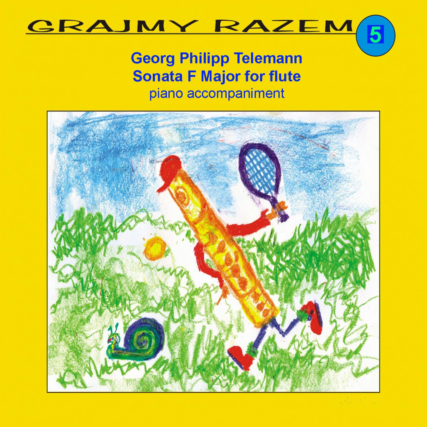 Flute Sonata in F Major, TWV 41: F2: I. Vivace Piano Accompaniment, Practice  Version