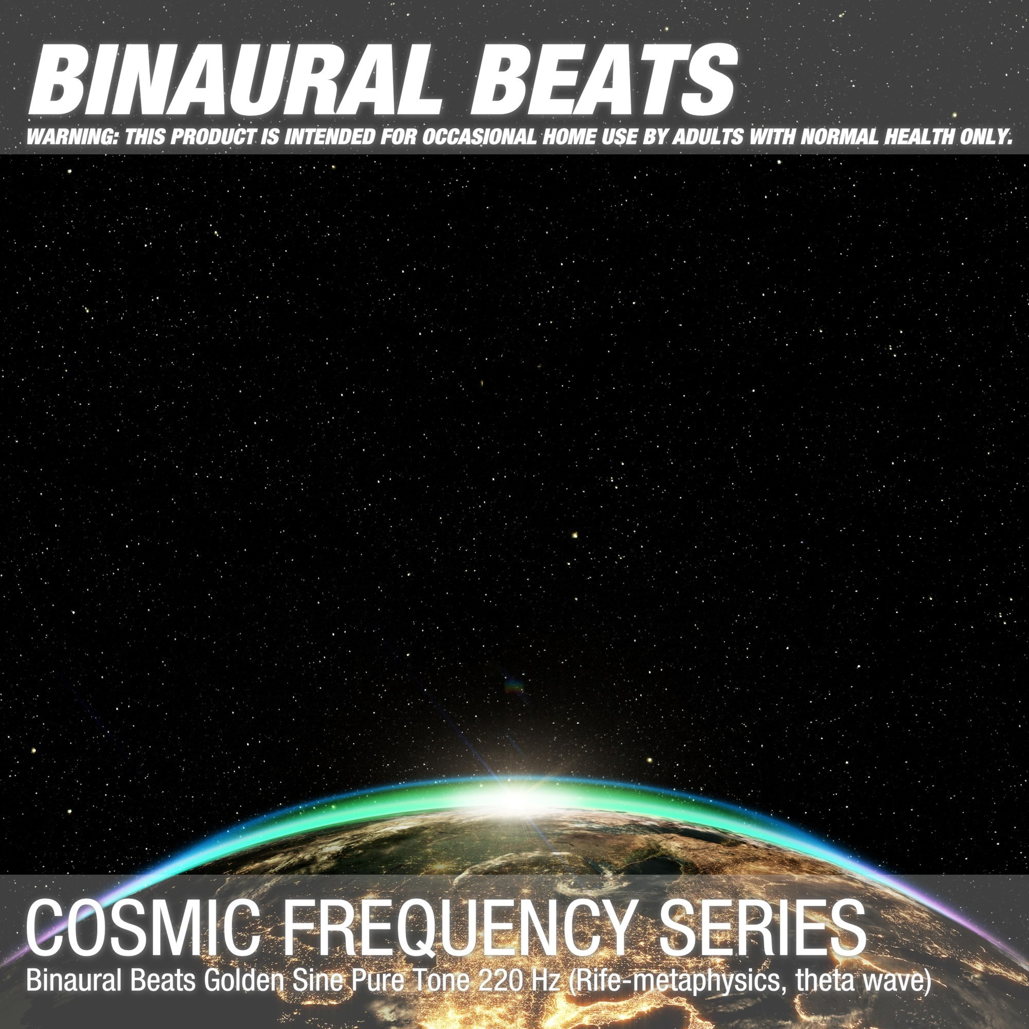 Binaural Beats Golden Sine Pure Tone 220 Hz (Rife-metaphysics, theta wave)