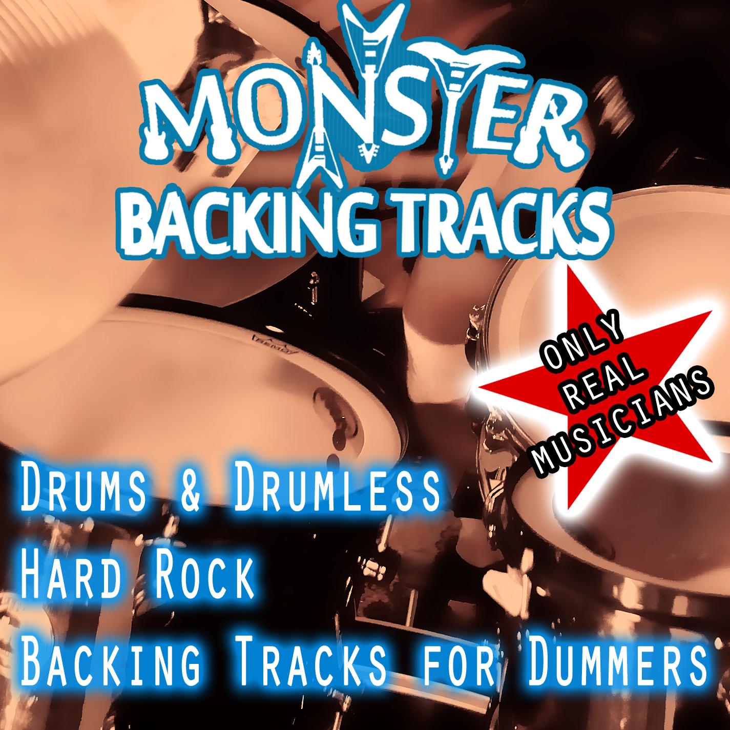 Straight Hard Rock Drumless Backing Track, 160 BPM