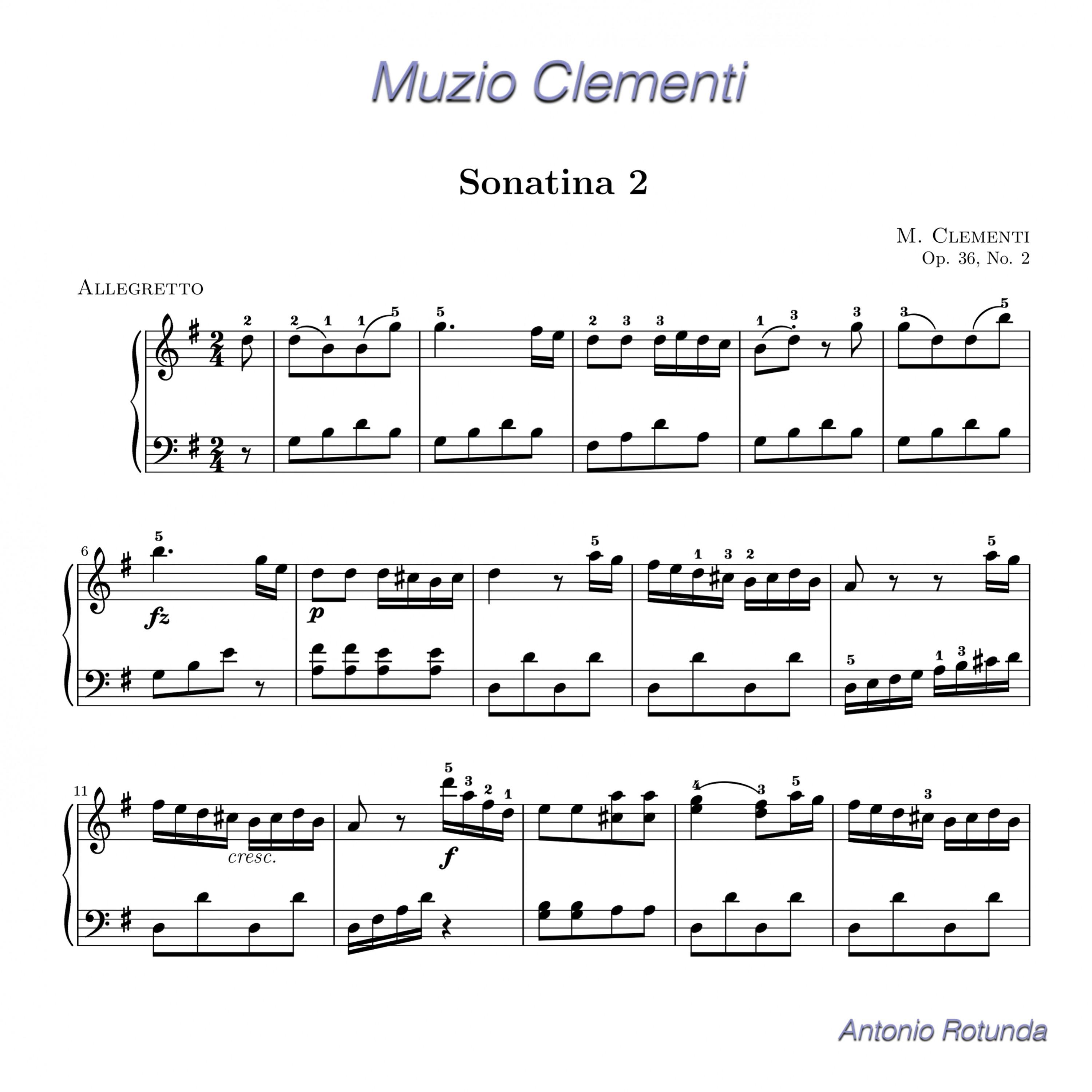 Sonatina No 2 in G Major, Op. 36: III. Allegro