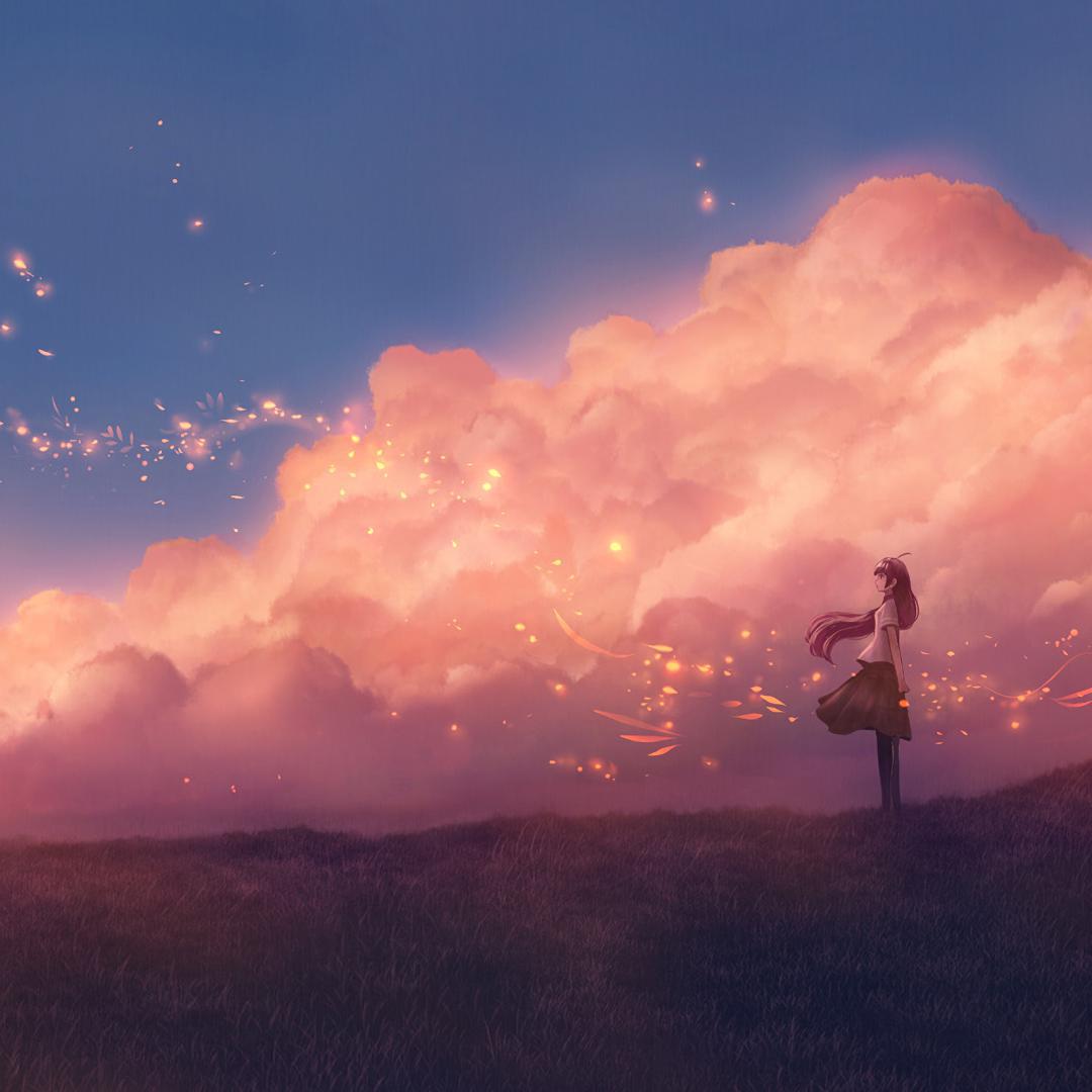 The reddish sky faded away