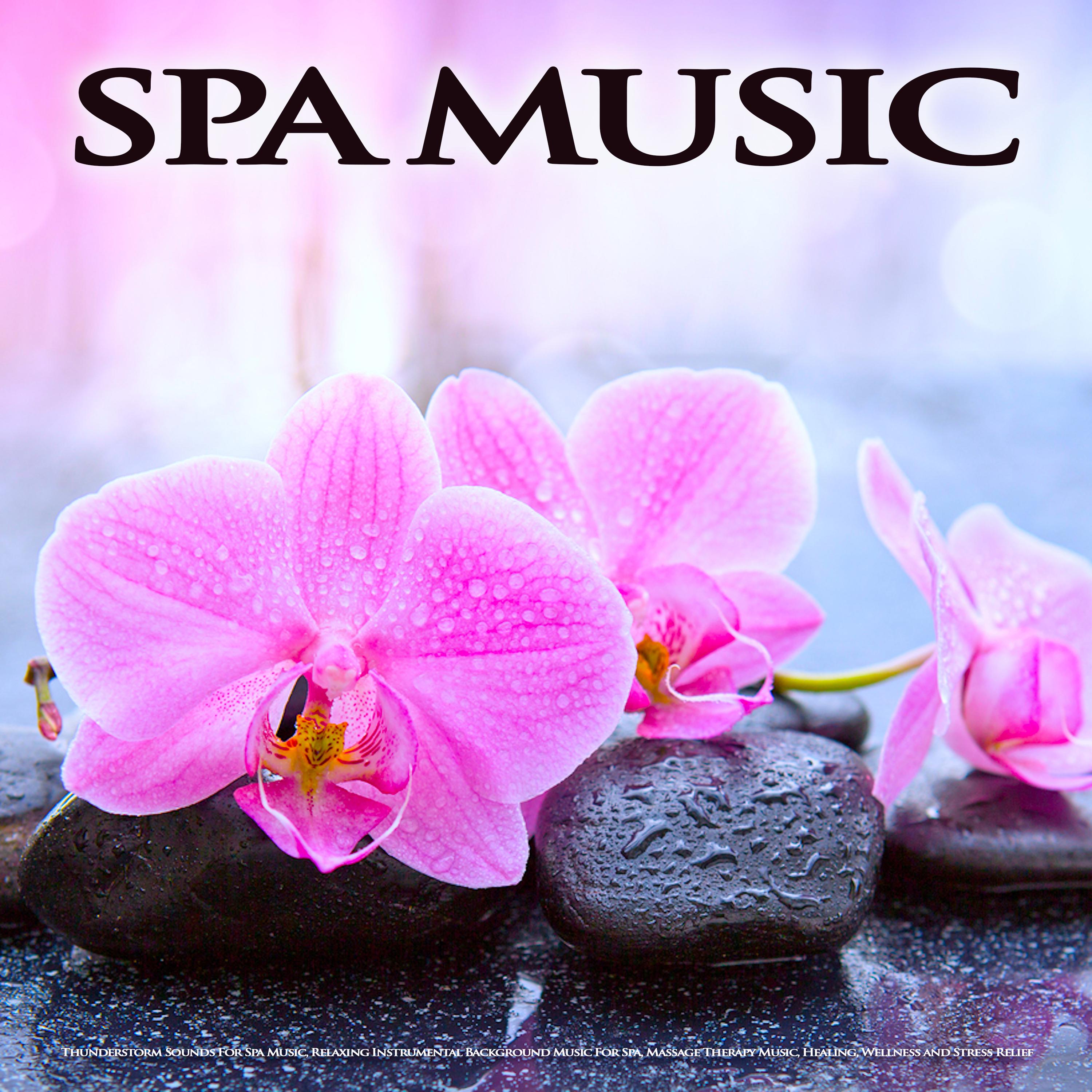 Spa Music: Thunderstorm Sounds For Spa Music, Relaxing Instrumental Background Music For Spa, Massage Therapy Music, Healing, Wellness and Stress Relief