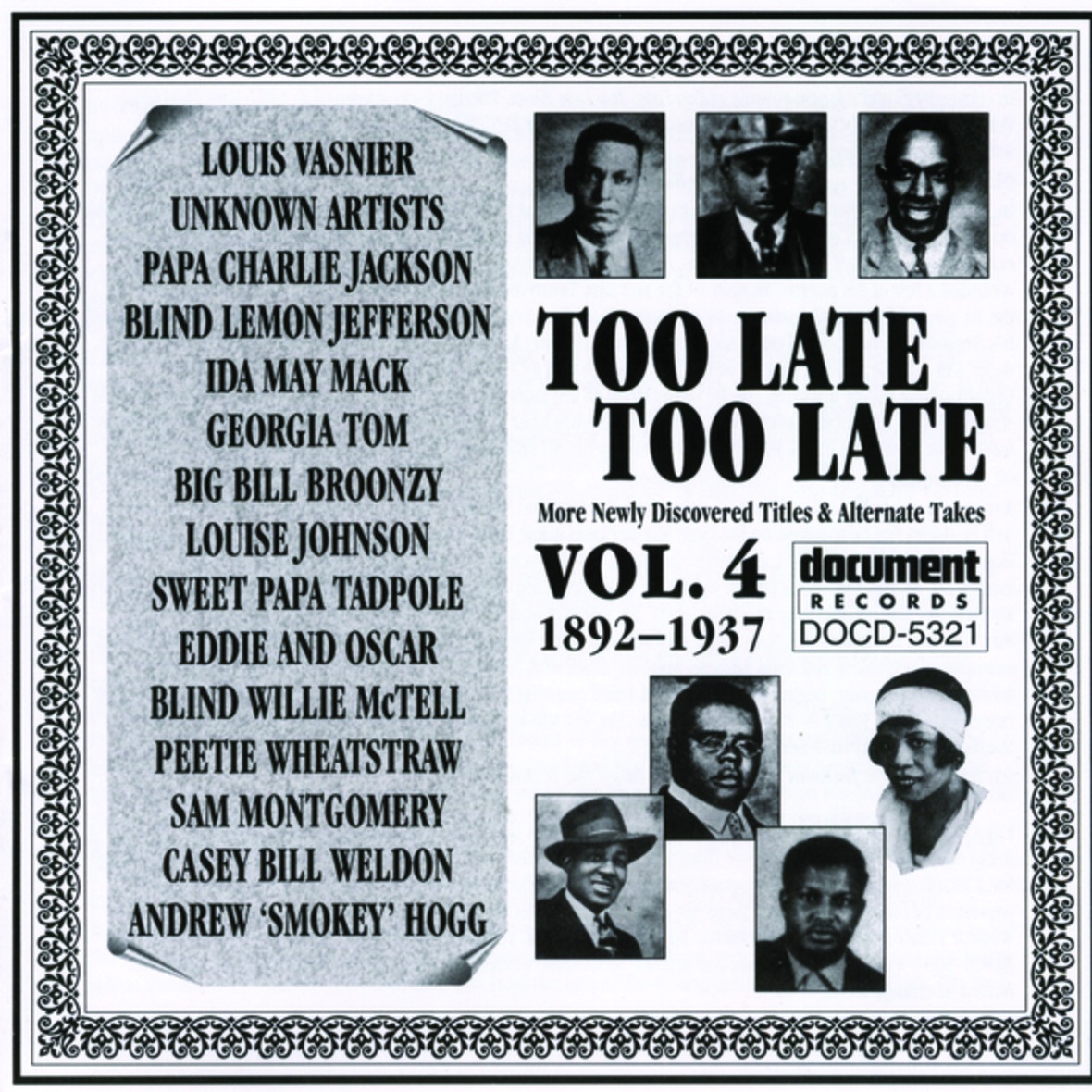 Too Late, Too Late Vol. 4 1892-1937